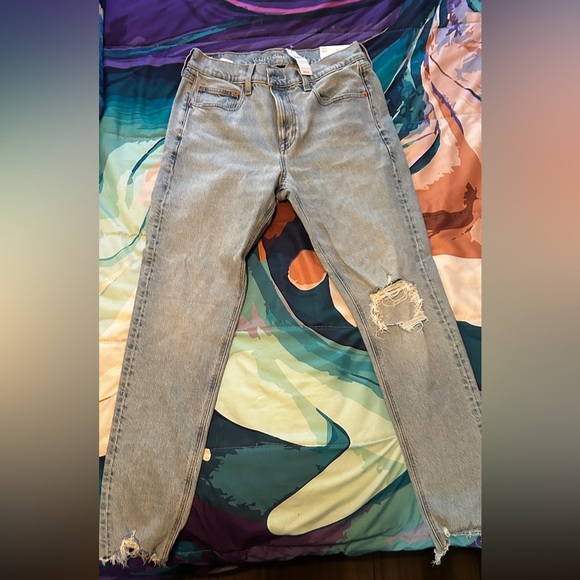 American Eagle Outfitters Denim - American Eagle Outfitters Light Blue Straight Leg Jeans